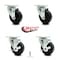 Service Caster 4 Inch Phenolic Wheel Swivel Top Plate Caster Set with 2 Brakes SCC-20S414-PHS-TP3-2-TLB-2 - alternate 2